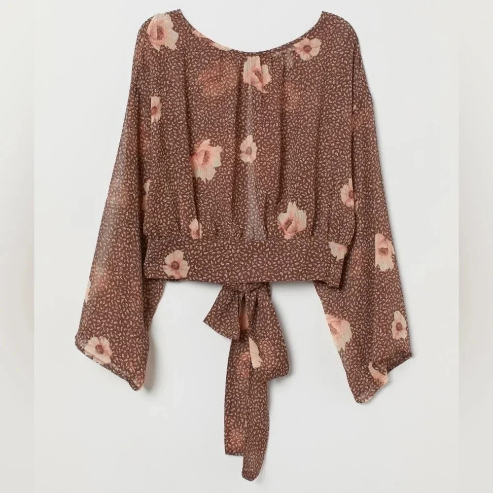 H&M Blouse with ties - Picture 1 of 7